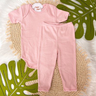 Conjunto Basic Manga Curta  - Rose